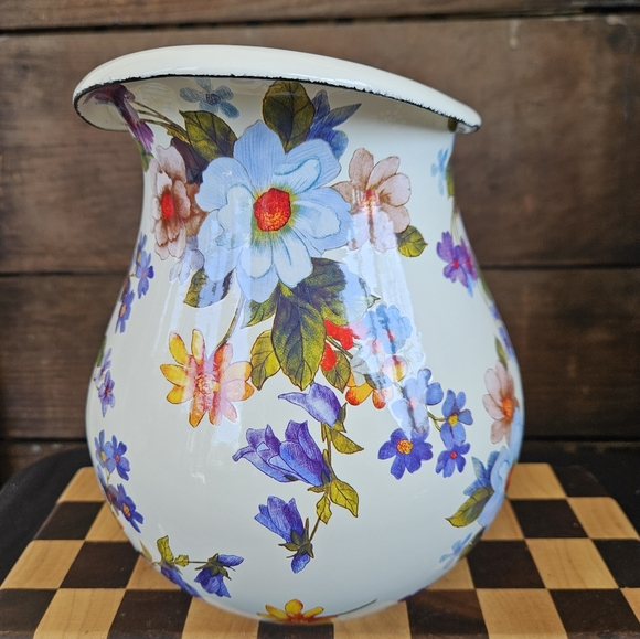 Mackenzie Childs Flower Market White Drink Pitcher - Picture 2 of 10